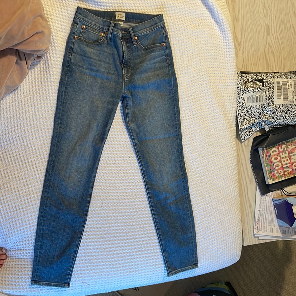 JCrew 10 inch rise toothpick size 27